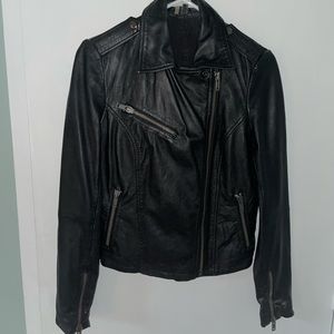 Top Shop genuine leather jacket, size 4.